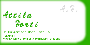 attila horti business card